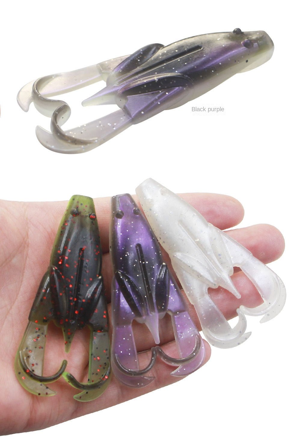 Cross-Border Ring Bead Floating Frog Lure Soft Bait Surface Frog 75mm 7.8g for Black Bass and Topmouth Culter