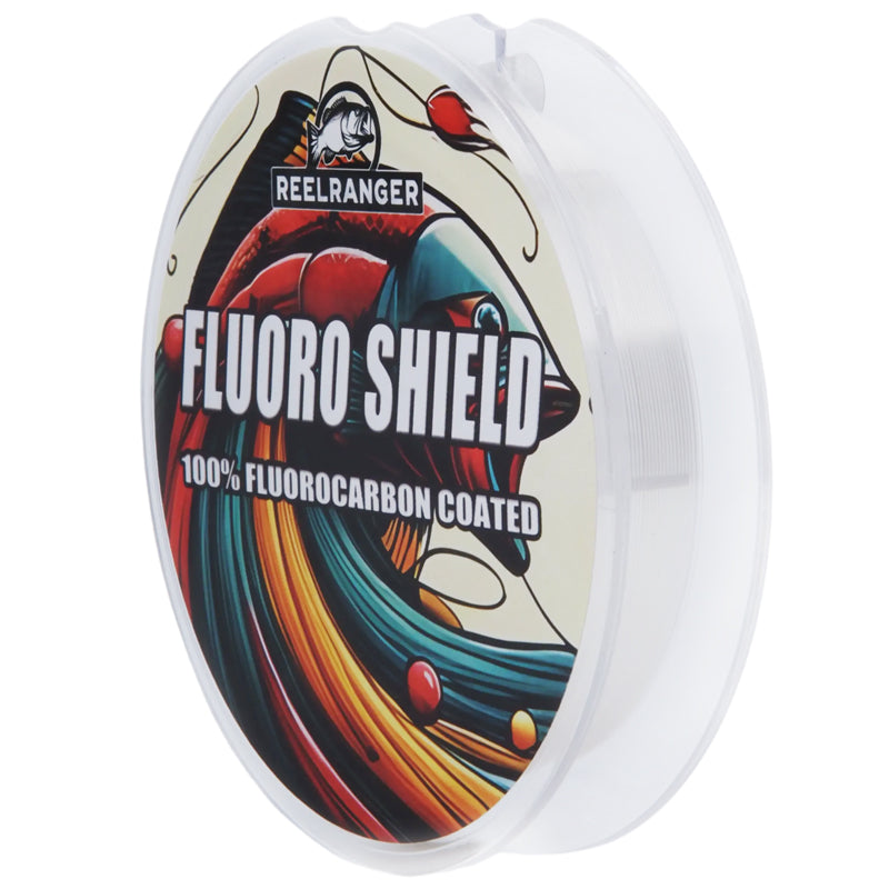 REELRANGER 100% Fluorocarbon Coated Fishing Line, Fluorocarbon Leader, Extreme Clarity,Fast Sinking,Shock Resistant, High Abrasion Resistance