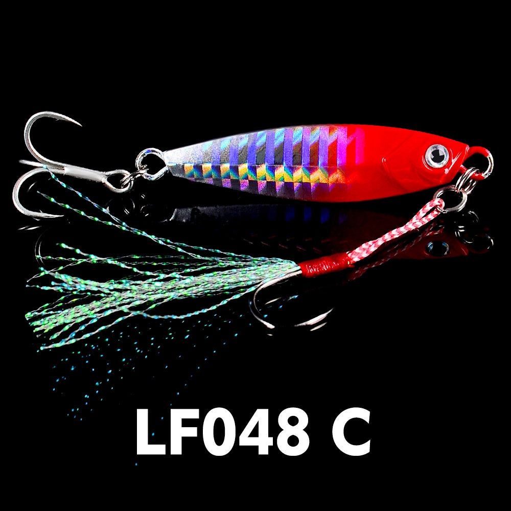 Luya Bait Fish Lead Iron Plate with Blood Trough Hook Metal Lure Lure Bait Slow Shake Bait Fishing Gear Fishing Tackle