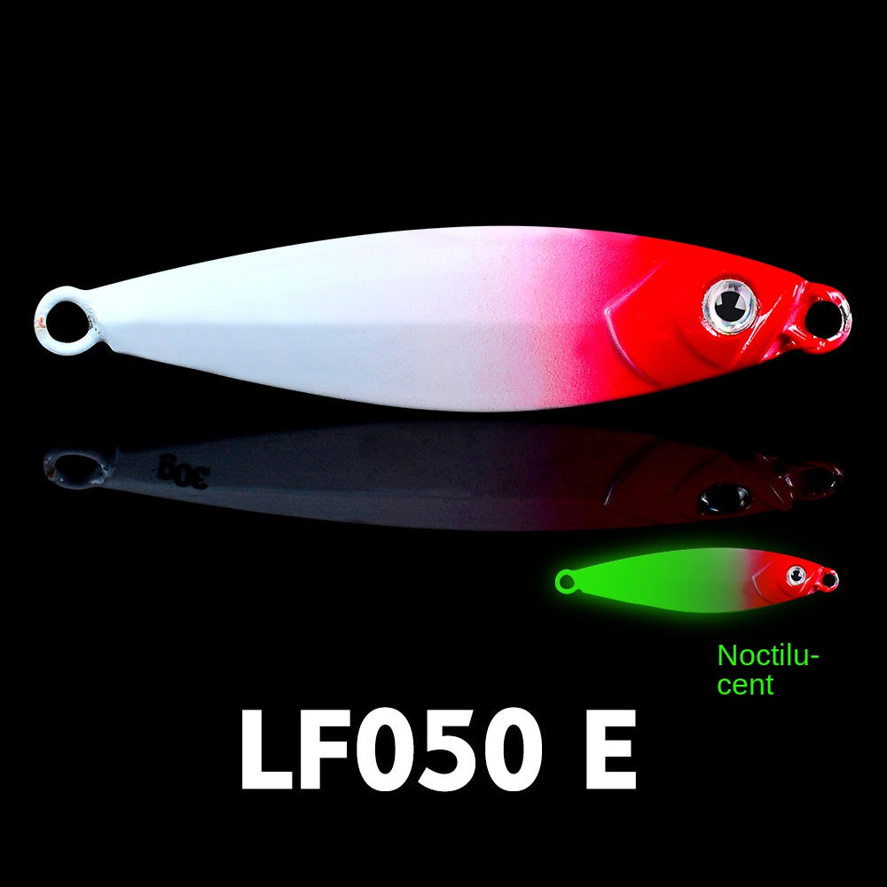 Luya Bait Fish Lead Iron Plate with Blood Trough Hook Metal Lure Lure Bait Slow Shake Bait Fishing Gear Fishing Tackle