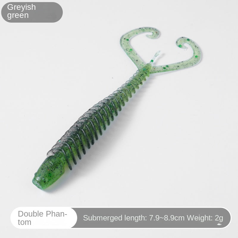 ReelRanger®Double Tail Curly Tail Soft Worm