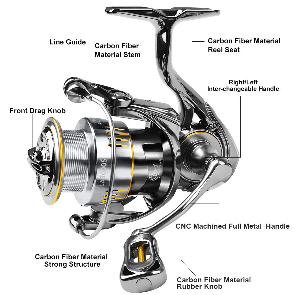 Ultra-Light Carbon Micro-Object Spinning Reel Lightweight Metal Wire Spool Lure Fishing Wheel Shallow Spool Rock Role Rock Fishing Fishing Reel