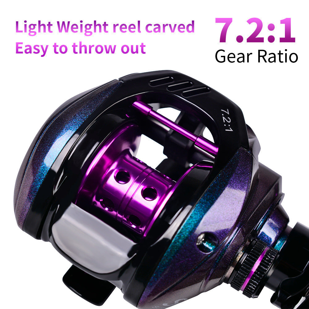 Metal Drip Wheel Lure Wheel 4+1 Axis Lure Fishing Wheel 7.2:1 Chameleon Colorful Sea Fishing Reel Fishing Wheel Wholesale