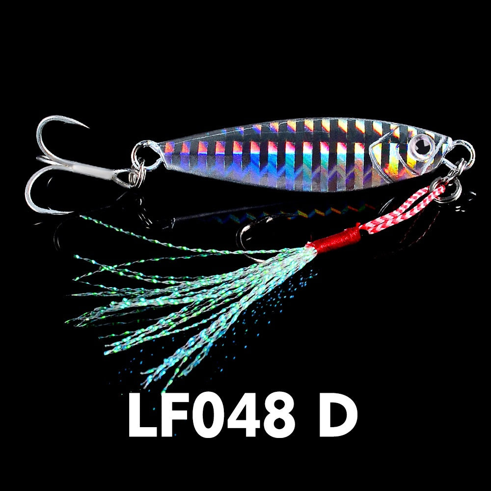 Luya Bait Fish Lead Iron Plate with Blood Trough Hook Metal Lure Lure Bait Slow Shake Bait Fishing Gear Fishing Tackle