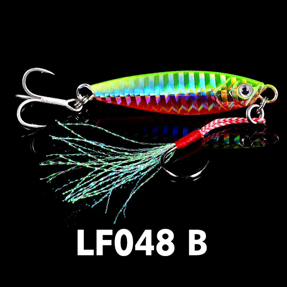 Luya Bait Fish Lead Iron Plate with Blood Trough Hook Metal Lure Lure Bait Slow Shake Bait Fishing Gear Fishing Tackle