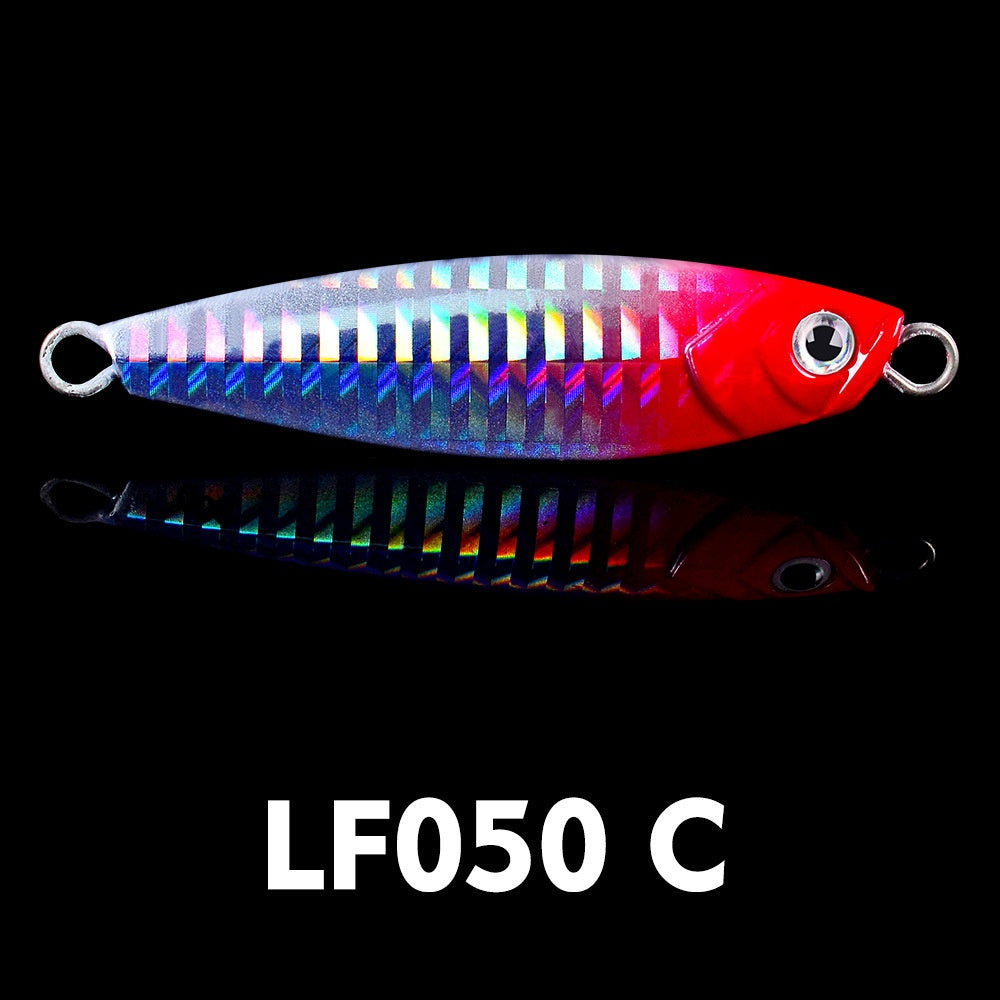 Luya Bait Fish Lead Iron Plate with Blood Trough Hook Metal Lure Lure Bait Slow Shake Bait Fishing Gear Fishing Tackle