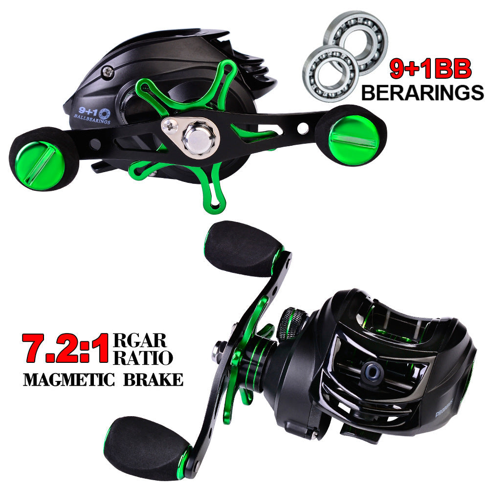 Cross-Border 7:2:1 High-Speed Ratio Magnetic Brake Drip Wheel Anti-Explosion Line Asian Wheel Fishing Wheel Fishing Wheel Fishing Reel Fishing Gear