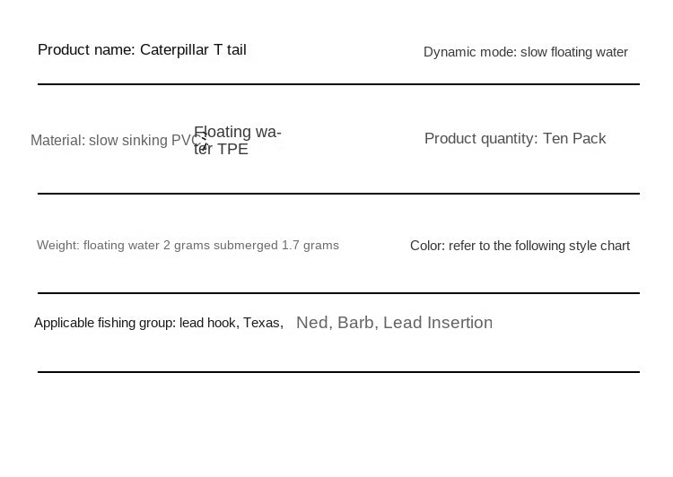 ReelRanger®Caterpillar T Tail Soft Bait