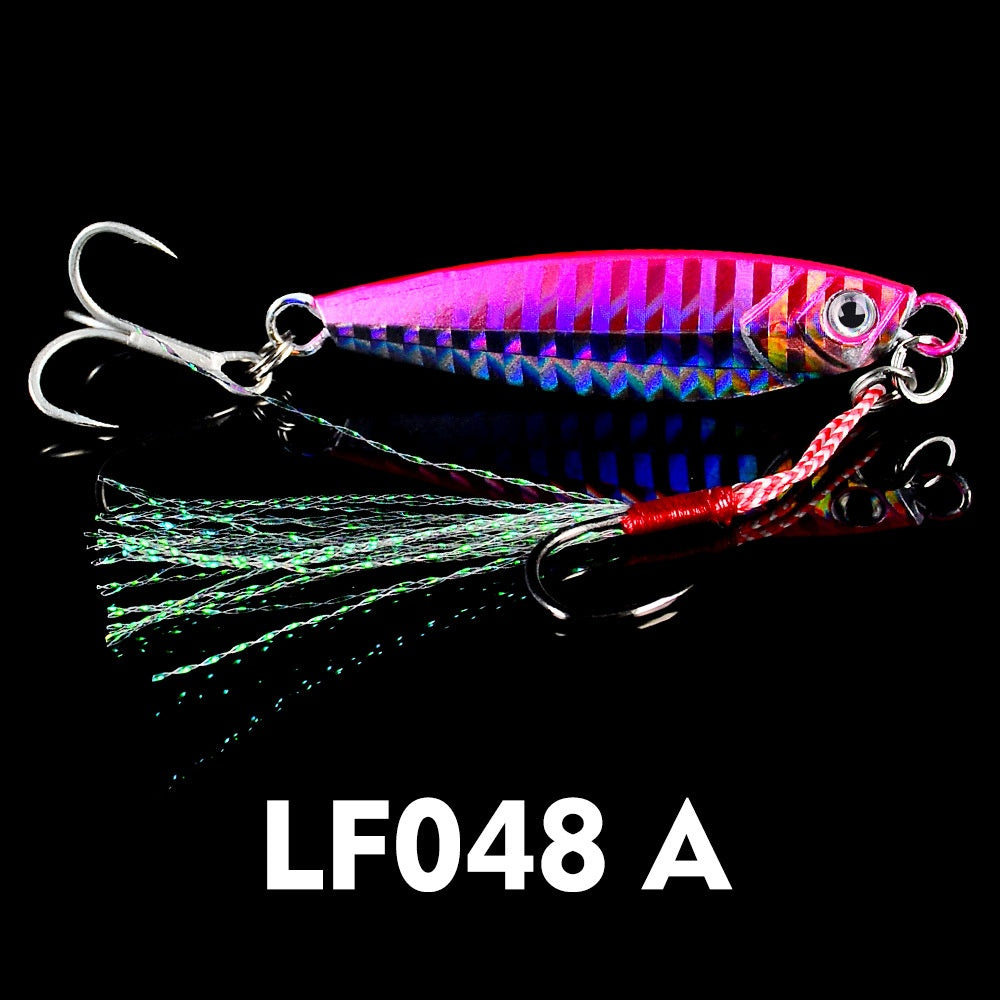 Luya Bait Fish Lead Iron Plate with Blood Trough Hook Metal Lure Lure Bait Slow Shake Bait Fishing Gear Fishing Tackle