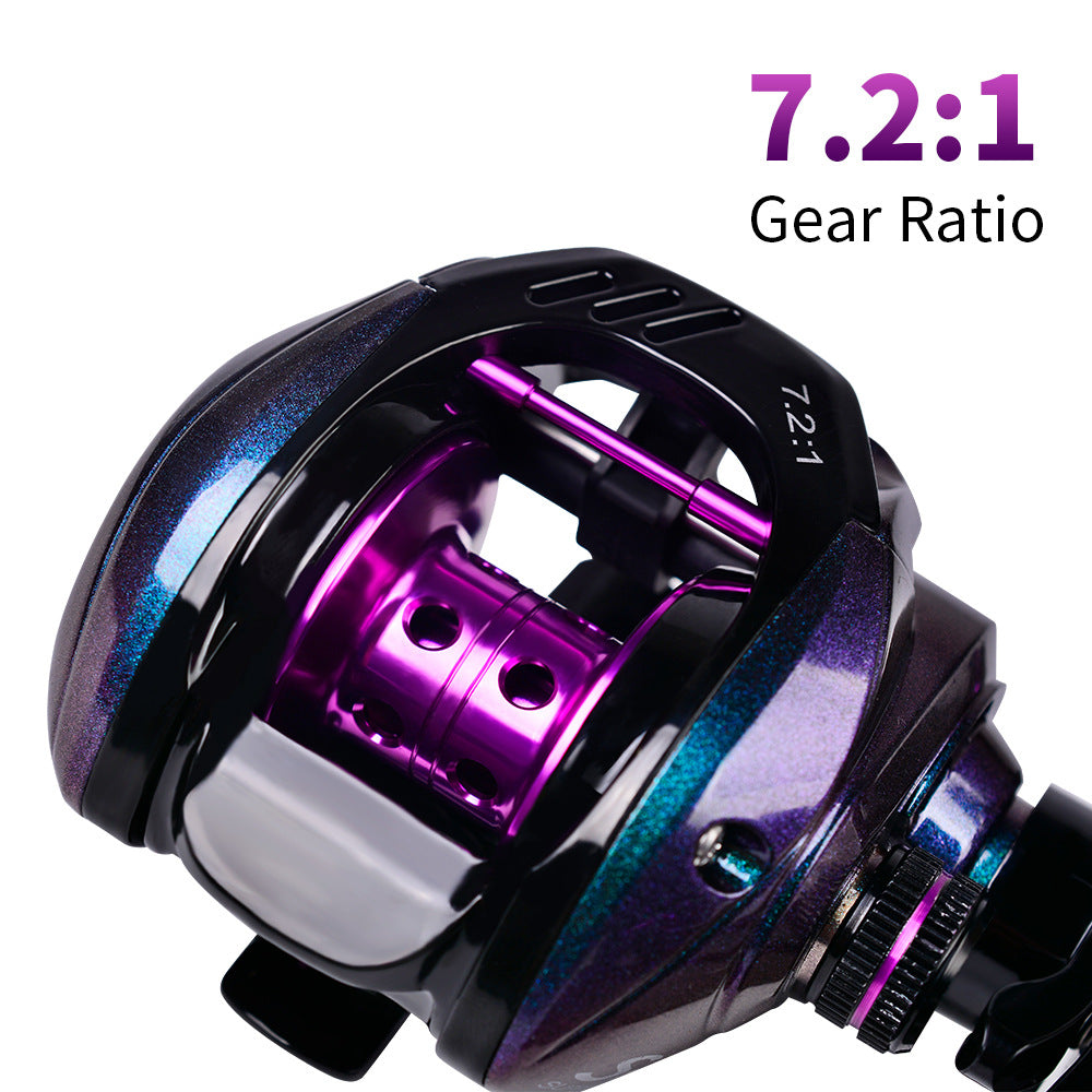 Metal Drip Wheel Lure Wheel 4+1 Axis Lure Fishing Wheel 7.2:1 Chameleon Colorful Sea Fishing Reel Fishing Wheel Wholesale